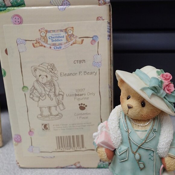 Cherished Teddies Eleanor P Beary 1997 Membears Only Figurine - Picture 1 of 8
